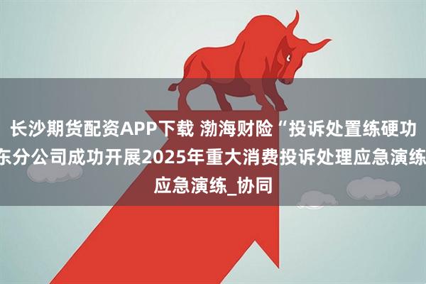 长沙期货配资APP下载 渤海财险“投诉处置练硬功” 山东分公司成功开展2025年重大消费投诉处理应急演练_协同